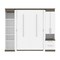 Bestar Orion 98W Full Murphy Bed with Narrow Storage Solutions (99W), White & Walnut Grey 116861-000017 - alternate 5